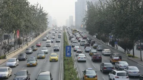 Beijing TRaffic TimeLapse 25fps Video stock 12126948