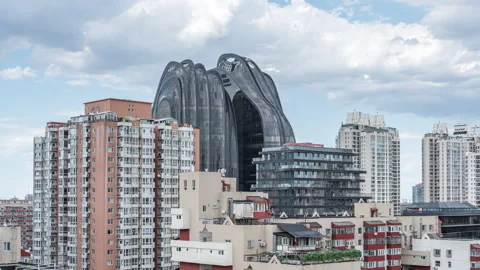 Beijing Urban Architecture Junhao Central Park Plaza Video stock 246101201