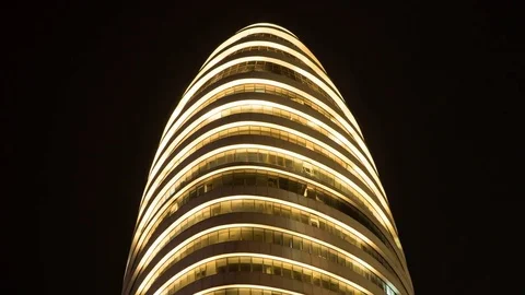 Beijing Wangjing soho night2 Stock Footage 83698005