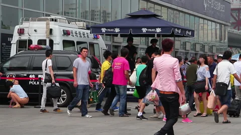 Beijing west railway station at daytime. HD Stock Footage 40468112