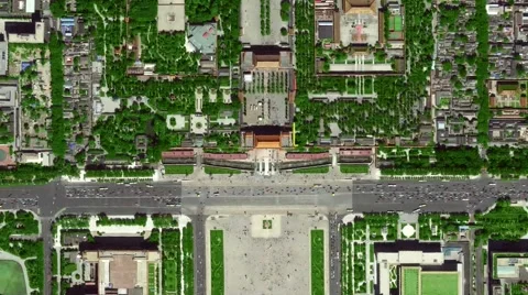 Beijing,Tiananmen,overlooking ,sketch map Video stock 53203635