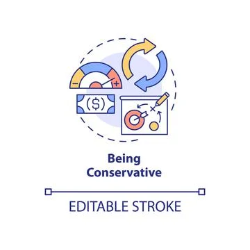 Being conservative concept icon Stock Illustration