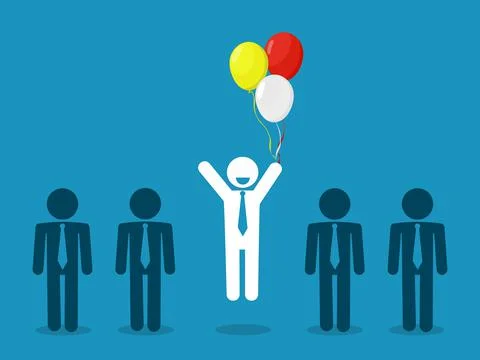 Being different and outstanding creates success. vector eps Stock Illustration