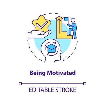 Being motivated concept icon Stock Illustration