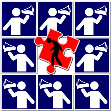 Being the outcast at work Stock Illustration