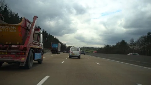 Being overtaken by private ambulance on a British motorway,4k Stock Footage