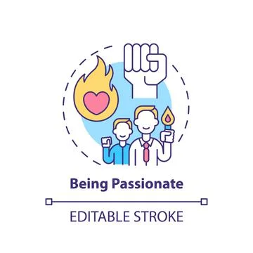 Being passionate concept icon Stock Illustration