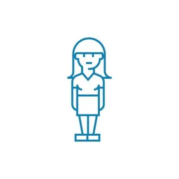 Being in perplexity linear icon concept. Being in perplexity line vector sign Stock Illustration