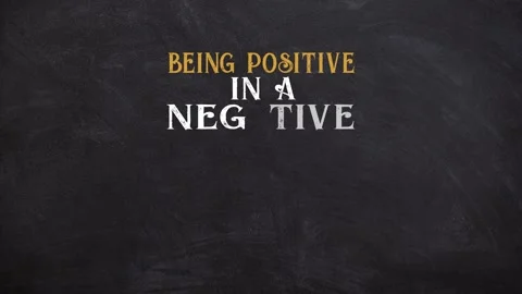 Being positive in a negative situation motivation quote Stock Footage 219905587