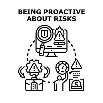 Being proactive about risk management and assessment Stock Illustration