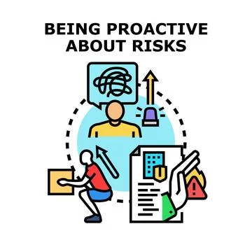 Being proactive about risk management planning 스톡 일러스트