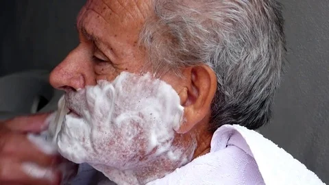 Being shaved Stock Footage 69733043