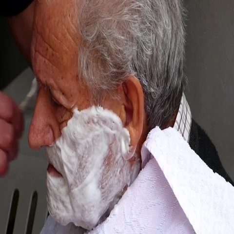 Being shaved Stock Footage 69733063