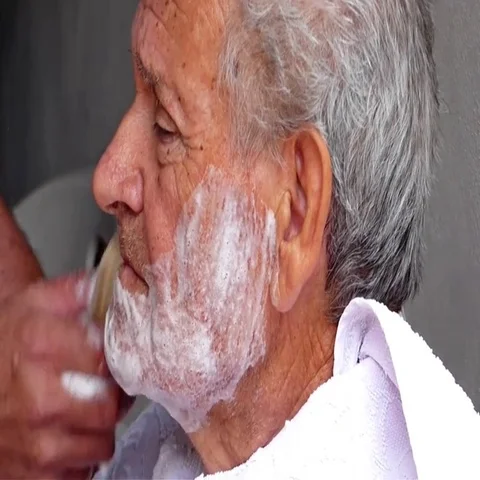 Being shaved Stock Footage 69733205