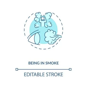 Being in smoke concept icon Stockillustratie