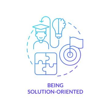 Being solution-oriented blue gradient concept icon イラスト素材
