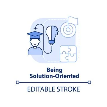 Being solution-oriented light blue concept icon Illustrazione stock