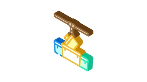 Being sorted recycling e waste pollution isometric icon animation Stock Footage 327275467