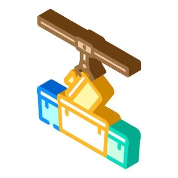 Being sorted recycling e waste pollution isometric icon vector illustration Stock Illustration