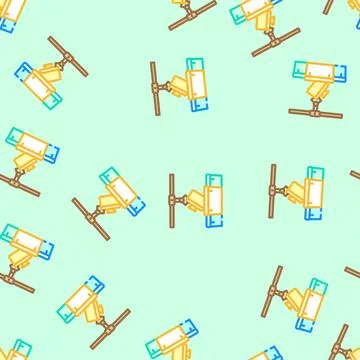 Being sorted recycling e waste pollution vector seamless pattern Stock Illustration