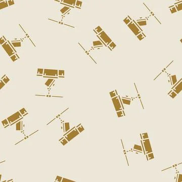 Being sorted recycling e waste pollution glyph vector seamless pattern Stockillustratie