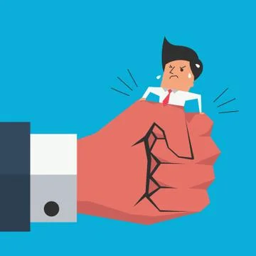 Being squeezing Stock Illustration