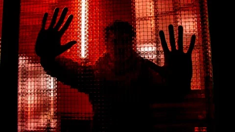 Being Trapped Red Light Emergency Stock Footage 105619868