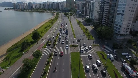Beiramar Traffic Drone Video stock 86760233
