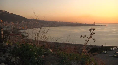 Beirut bay in sunset Video stock 5473029