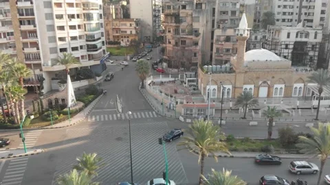 Beirut cornish zoom out Video stock 149526281