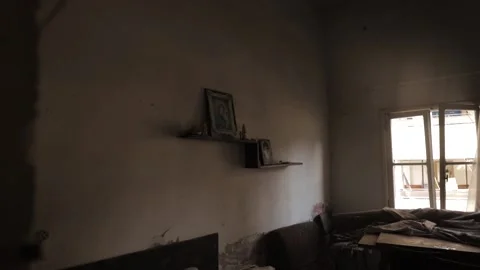 Beirut explosion aftermath interior room... | Stock Video | Pond5