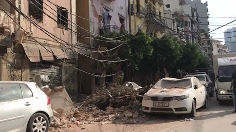 Beirut explosion, Lebanon Stock Footage 170340644