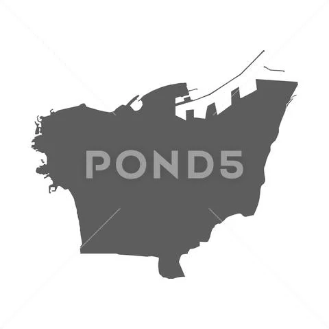 Beirut Lebanon vector map. High precision accurately map: Royalty Free ...