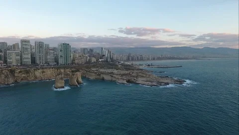 Beirut - Rawshe Stock Footage 101284440