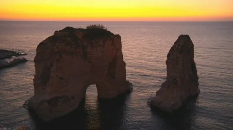 Beirut the Rock Sunset Video stock 582597