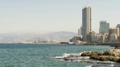 Beirut Waterfront Stock Footage 81530348