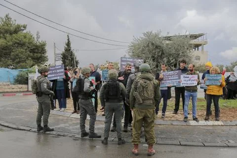 Beit Jala Protests Turn Tense Stock Photos