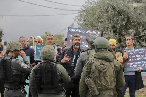 Beit Jala Protests Turn Tense Stock Photos