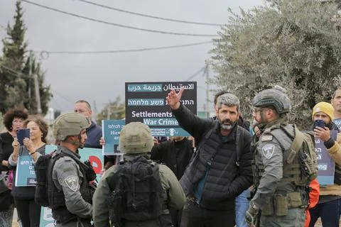 Beit Jala Protests Turn Tense Stock Photos