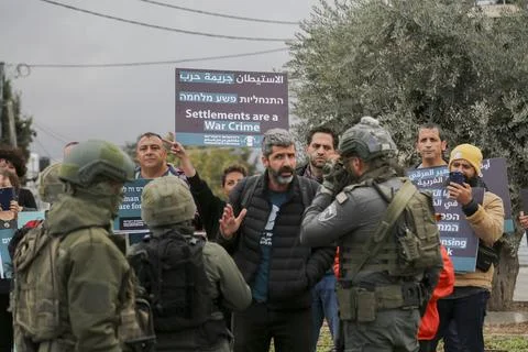 Beit Jala Protests Turn Tense Stock Photos
