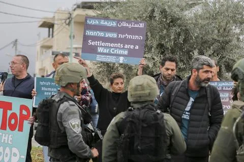 Beit Jala Protests Turn Tense Stock Photos