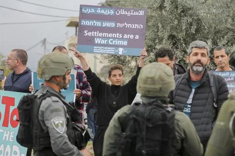 Beit Jala Protests Turn Tense Stock Photos