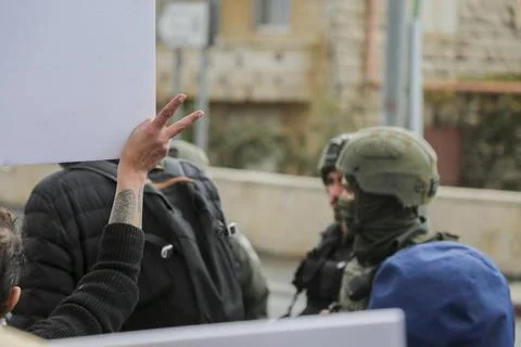 Beit Jala Protests Turn Tense Stock Photos