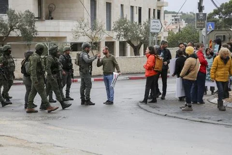 Beit Jala Protests Turn Tense Stock Photos