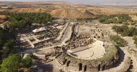 BEIT SHE'AN, ISRAEL (4K) aerial Stock Video Pond5