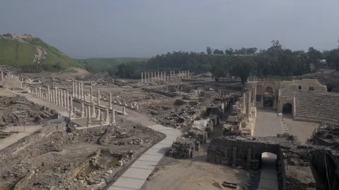 Beit Shean  03.mp4 Stock Footage 122807066
