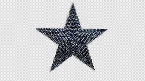 Bejewelled Star Rotating - Thick version Stock Footage 224324643