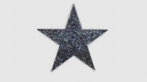 Bejewelled Star Rotating - Thin version Stock Footage 224329810