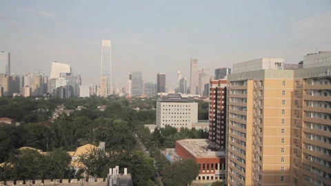 Bejing skyline overview magic hour Stock Footage 168906701