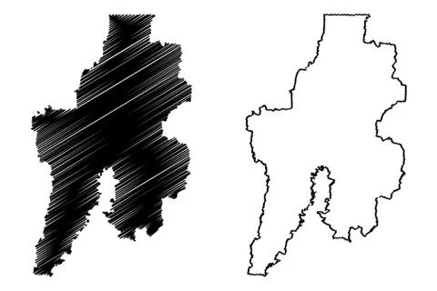 Bekasi City (Republic of Indonesia, Java island) map vector illustration, scr Stock-Illustration